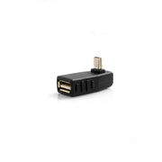 USB-Adapter Typ A Buchse auf Mini USB Stecker 90° gewinkelt | System-S