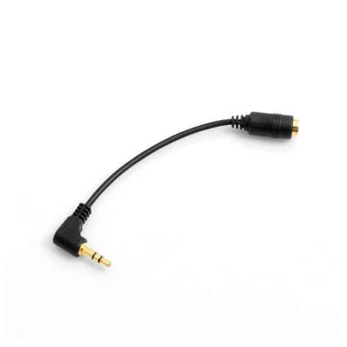 SYSTEM-S 3.5mm Klinke AUX Stereo Winkel Stecker (male) auf 3.5mm Klinke AUX Stereo Buchse 3 Polig (female)