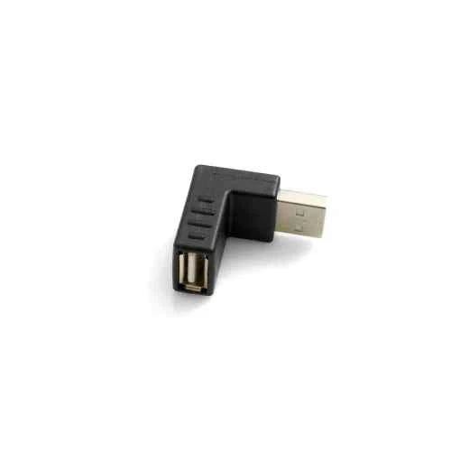 SYSTEM-S USB A (male) zu USB A (female) Winkelstecker 90 grad gewinkelt Adapter Verlängerung Verbindung