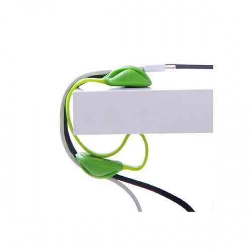 SYSTEM-S Kabelmanager Kabel Clip Organizer Schreibtisch Kabelclip Kabelbefestigung Kabelführung für Schreibtisch in GRÜN