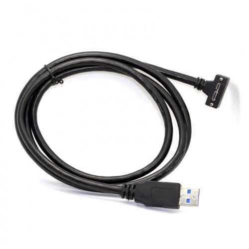 SYSTEM-S USB 3.0 A (male) zu Micro USB 3.0(male) abwärts gewinkelt 120cm high speed Datenkabel Ladekabel mit Feststellschraube für Nikon D800 D800E D810