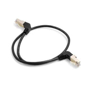 SYSTEM-S Ethernet Netzwerkabel RJ45 auf RJ45 Abwärtswinkel 8P8C FTP STP UTP Cat 5e 50cm