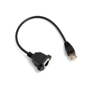 SYSTEM-S Ethernet Netzwerkabel RJ45 Stecker auf RJ45 Buchse Panel Mount 8P8C FTP STP UTP Cat 5e 29cm