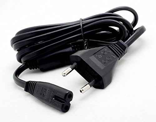 System-S Netzzuleitung mit Eurostecker, schwarz 1,3m Euro Netzkabel Netz Kabel Stromkabel 230v Rasiererkabel