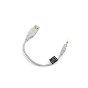 SYSTEM-S USB Typ A (Male) zu 3,5mm Klinkenstecker AUX Audio Kabel in Weiß 20 cm