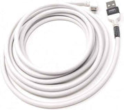 SYSTEM-S 3 m Micro USB 2.0 Kabel gewinkelt 90 grad Winkelstecker (links) WEISS
