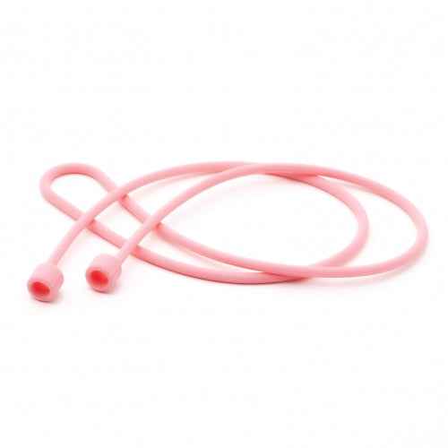 System-S 1x Silikon Halteband Holder für AirPods Kopfhörer in Pink