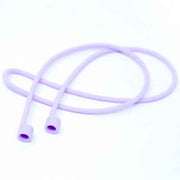 System-S 2x Silikon Halteband Holder für AirPods Kopfhörer in Lila