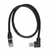 SYSTEM-S LAN Kabel 0,5 m RJ45 Stecker Ethernetkabel Netzwerkkabel Winkel in Schwarz
