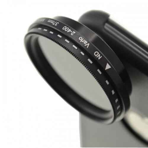 SYSTEM-S ND Filter 37 mm Set Neutraldichtefilter Graufilter mit Hülle für iPhone XS