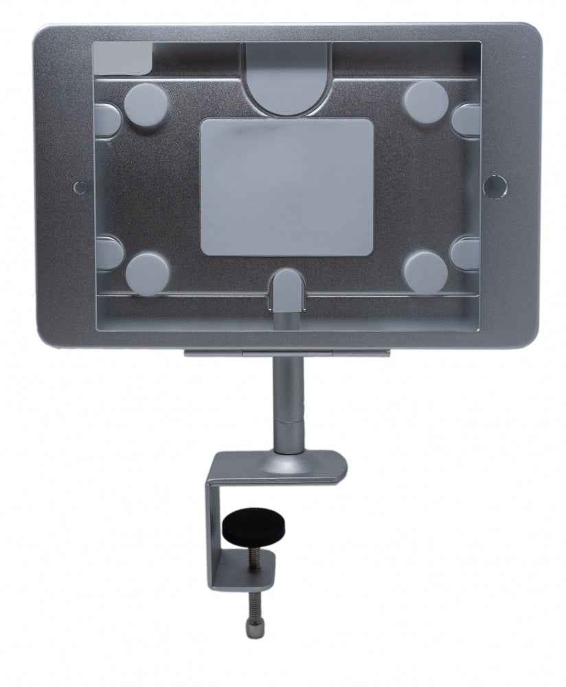 SYSTEM-S Stangen Halterung mit Schloss Befestigung aus Metall in Grau für iPad Pro 10,5"