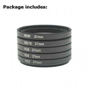 SYSTEM-S ND Filter Set 37 mm Neutraldichtefilter Graufilter anschraubbar für Fotografie