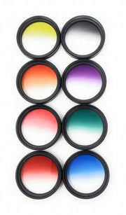 SYSTEM-S Farbfilter Set 37 mm 8 Stück mit Übergang Farbe Filter für Fotografie