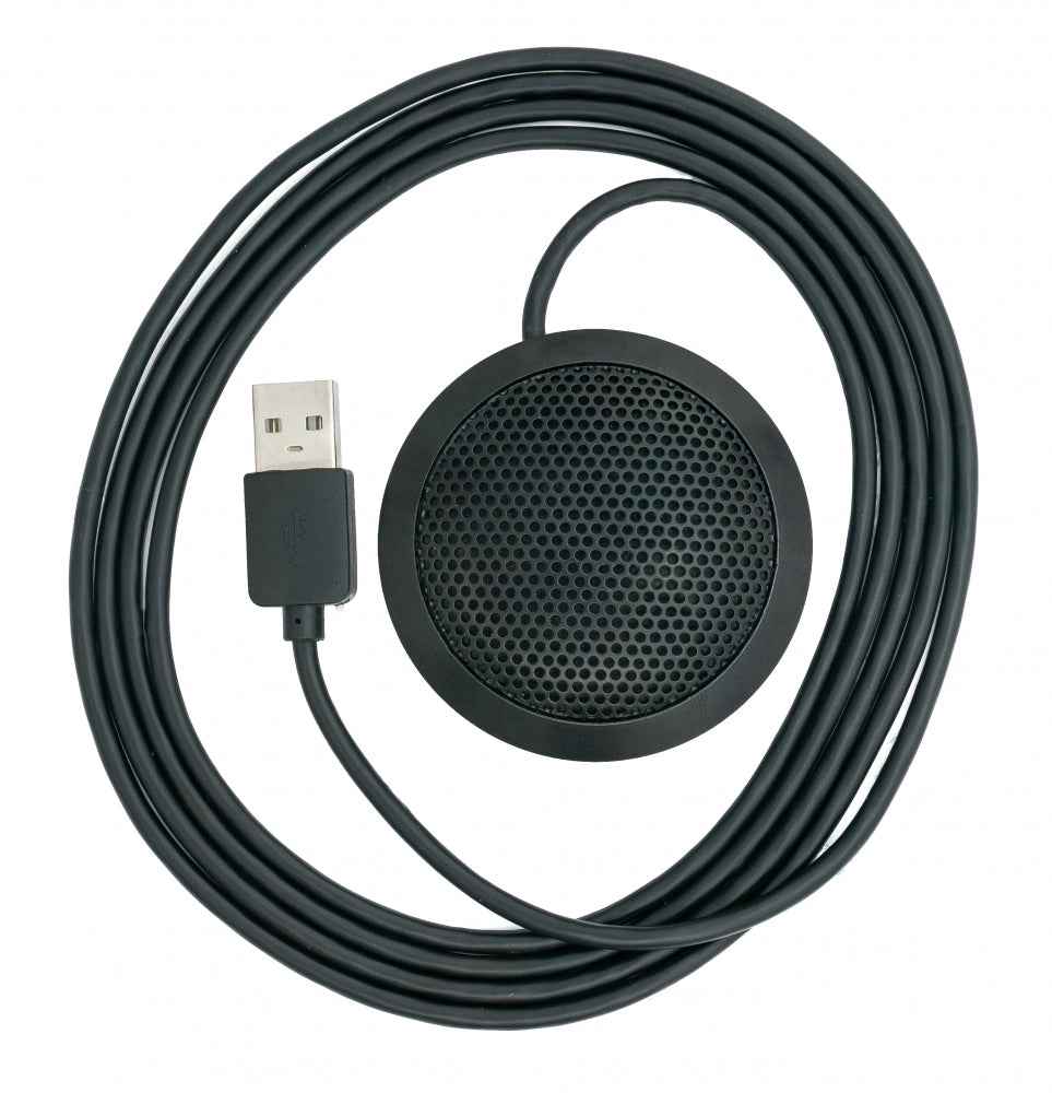 SYSTEM-S Mikrofon USB Anschluss mit 360° Aufnahmebereich in Schwarz für PC