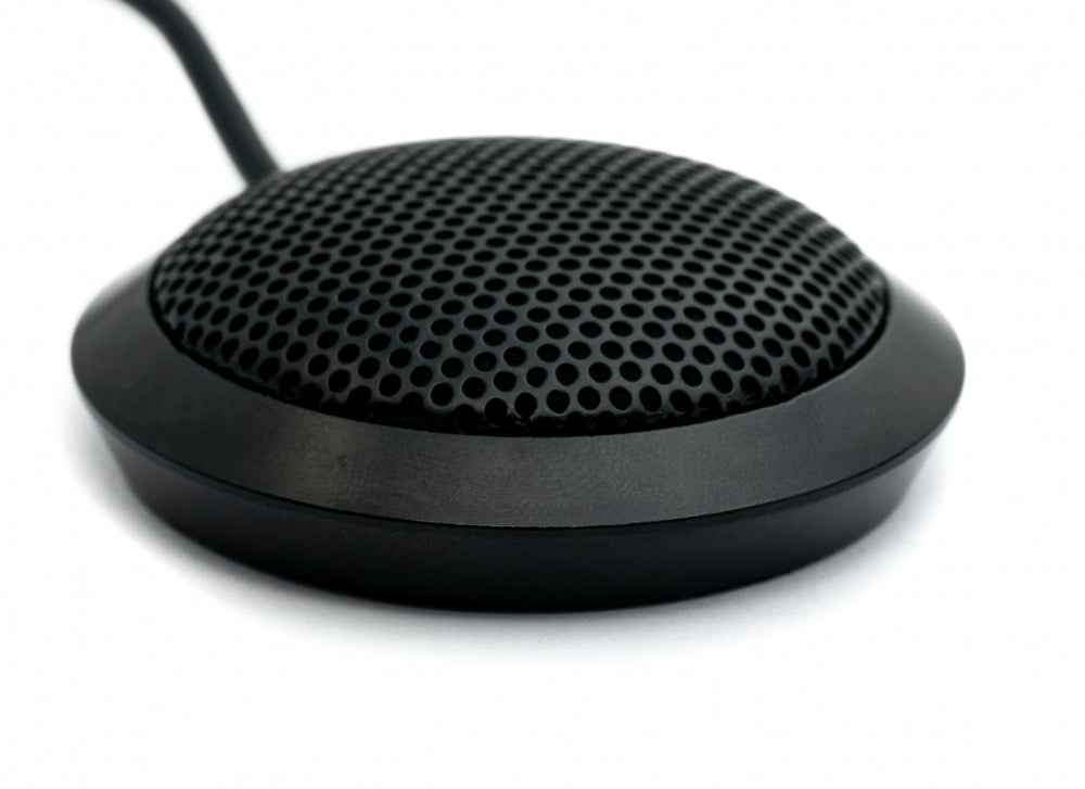 SYSTEM-S Mikrofon USB Anschluss mit 360° Aufnahmebereich in Schwarz für PC