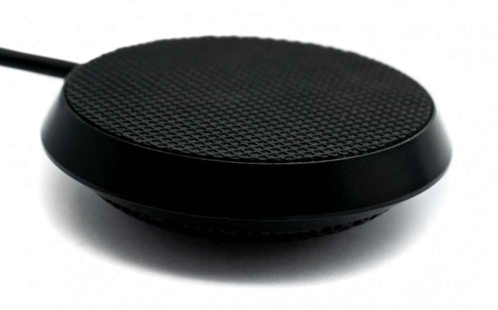 SYSTEM-S Mikrofon USB Anschluss mit 360° Aufnahmebereich in Schwarz für PC