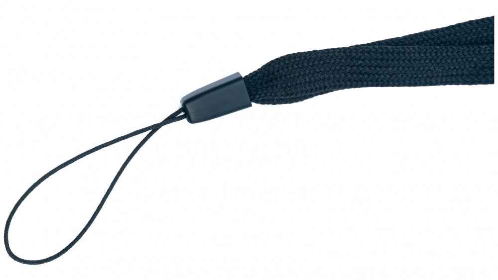 SYSTEM-S 5er Pack Halsband Trageband mit Schlaufe in Schwarz für Smartphone MP3-Player