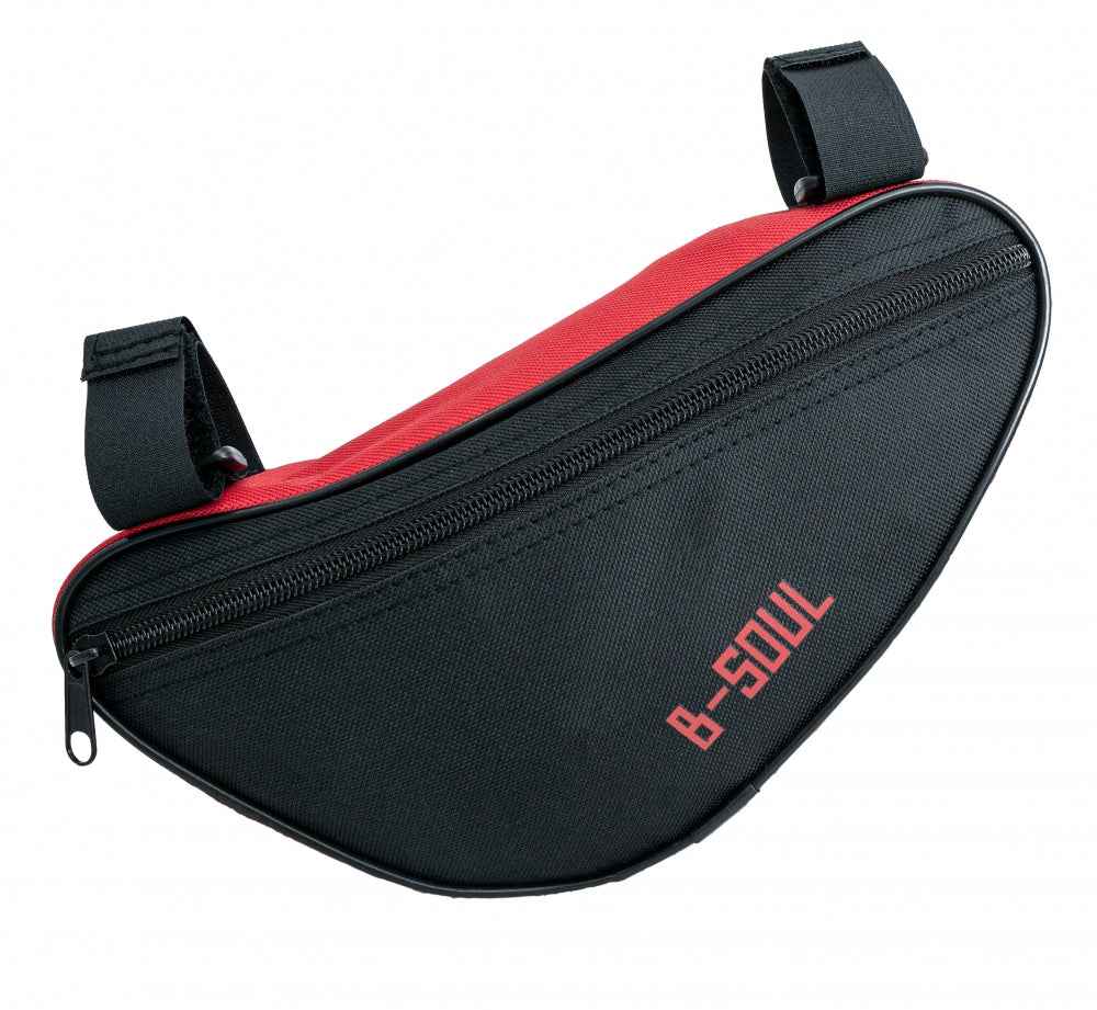 SYSTEM-S Fahrrad Tasche spritzwasserfest Dreiecktasche Rahmentasche Triangeltasche Rot