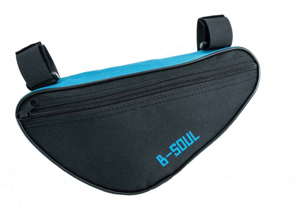 SYSTEM-S Fahrrad Tasche spritzwasserfest Dreiecktasche Rahmentasche Triangeltasche Blau