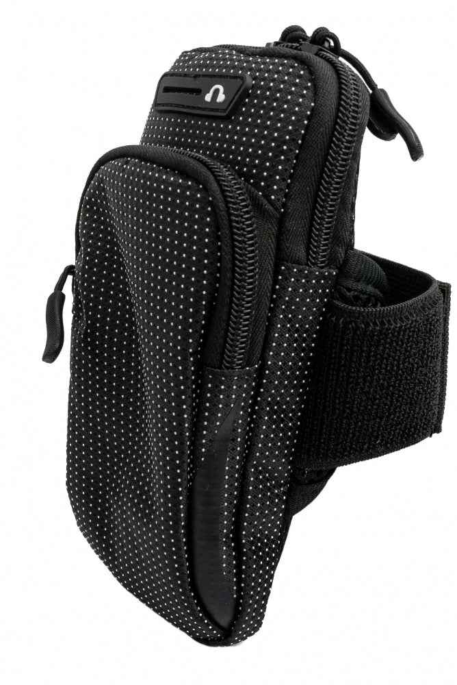 SYSTEM-S Tasche Schutztasche Armtasche Outdoor Jogging Schwarz für Smartphone MP3 Player