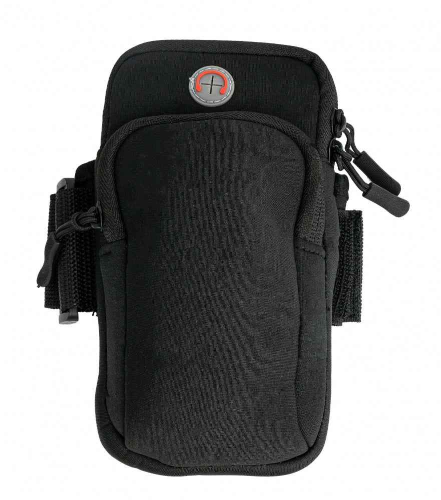 SYSTEM-S Tasche Schutztasche Armtasche Outdoor Jogging Schwarz für Smartphone MP3 Player