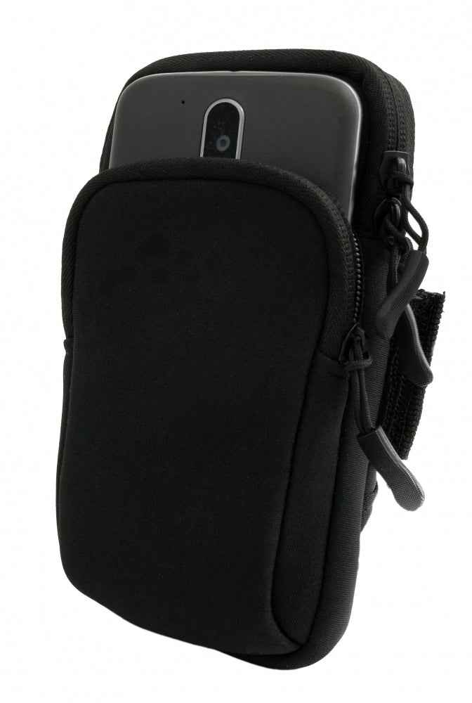 SYSTEM-S Tasche Schutztasche Armtasche Outdoor Jogging Schwarz für Smartphone MP3 Player