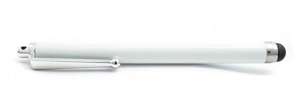 SYSTEM-S Touchpen Stylus aus Aluminium in Weiß für Tablet Smartphone Laptop