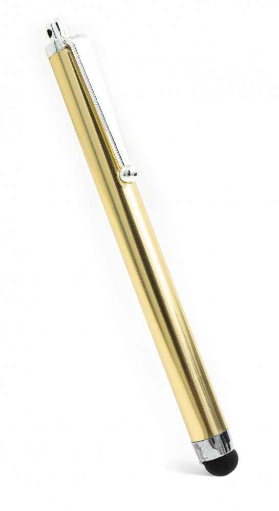 SYSTEM-S Touchpen Stylus aus Aluminium in Gelb für Tablet Smartphone Laptop