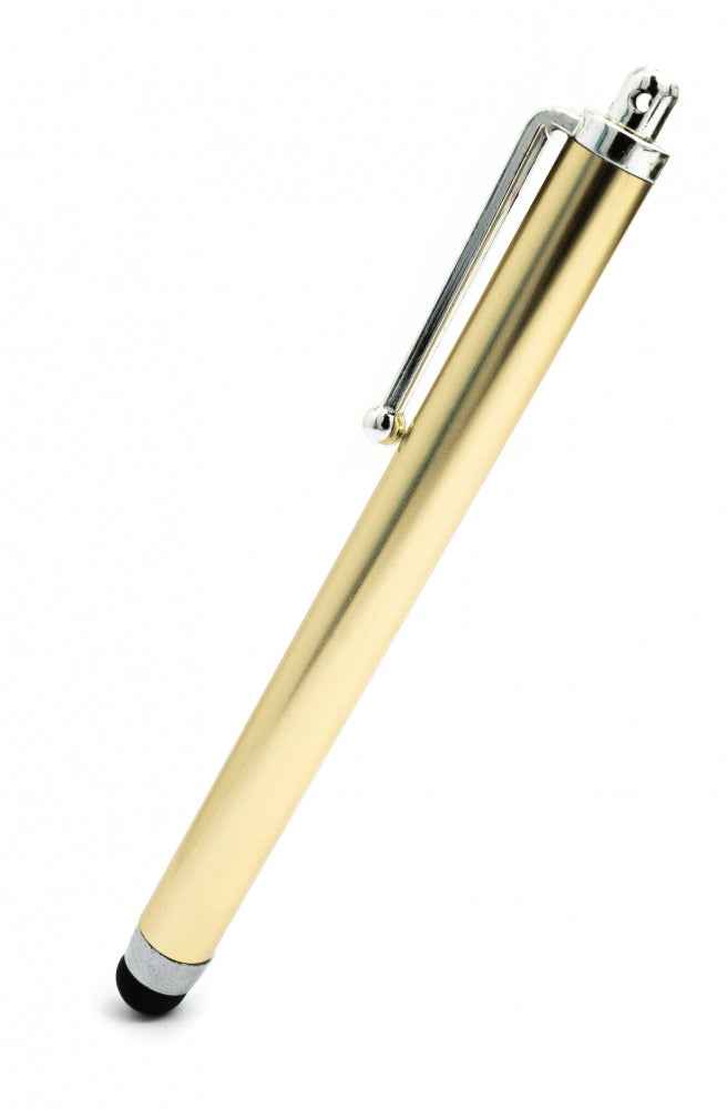 SYSTEM-S Touchpen Stylus aus Aluminium in Gelb für Tablet Smartphone Laptop