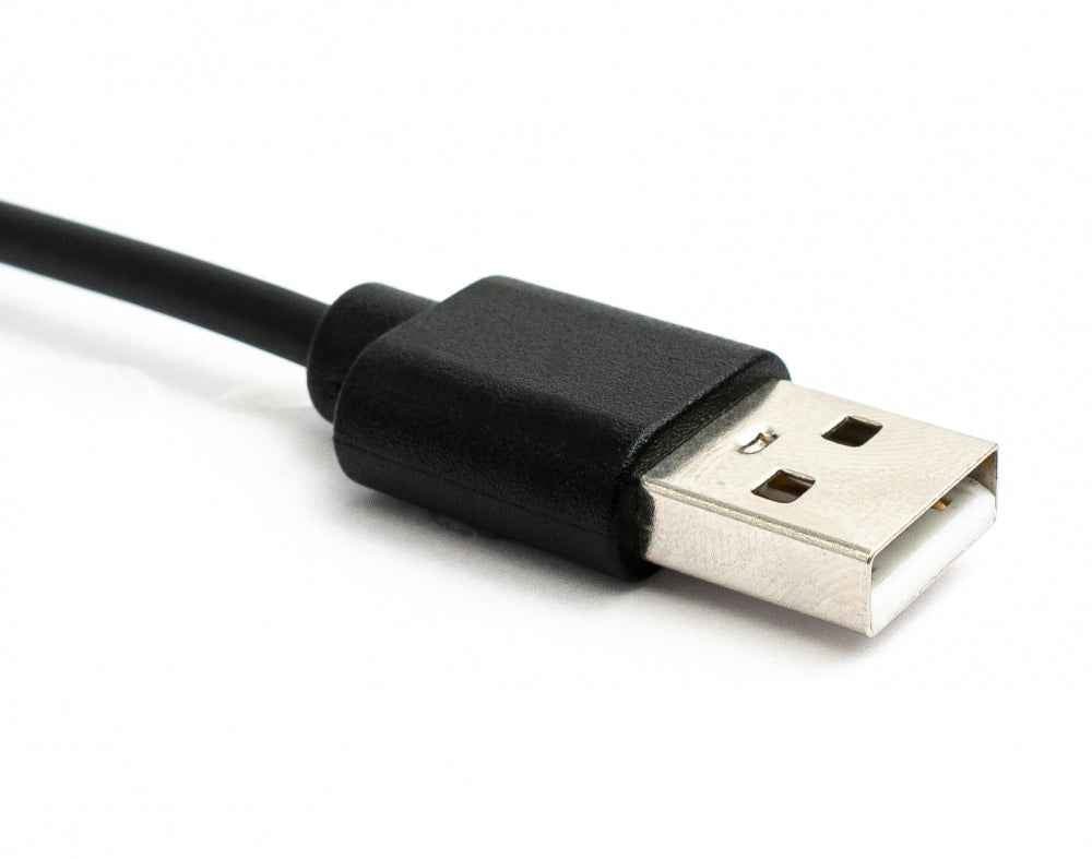 SYSTEM-S USB Hub 2.0 Typ A Stecker zu 3x A Buchse & 3.1 Typ C Stecker 55 cm in Schwarz