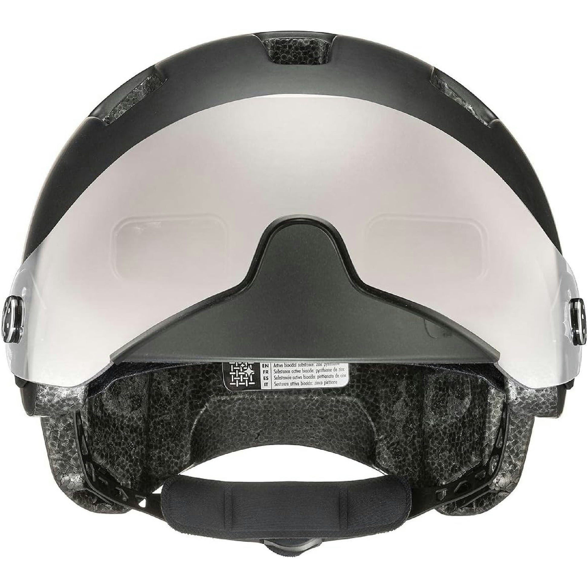 uvex rush visor - leichter City-Helm für Damen und Herren - mit Visier - inkl. LED-Licht - dark silver matt - 58-61 cm Hauptansicht