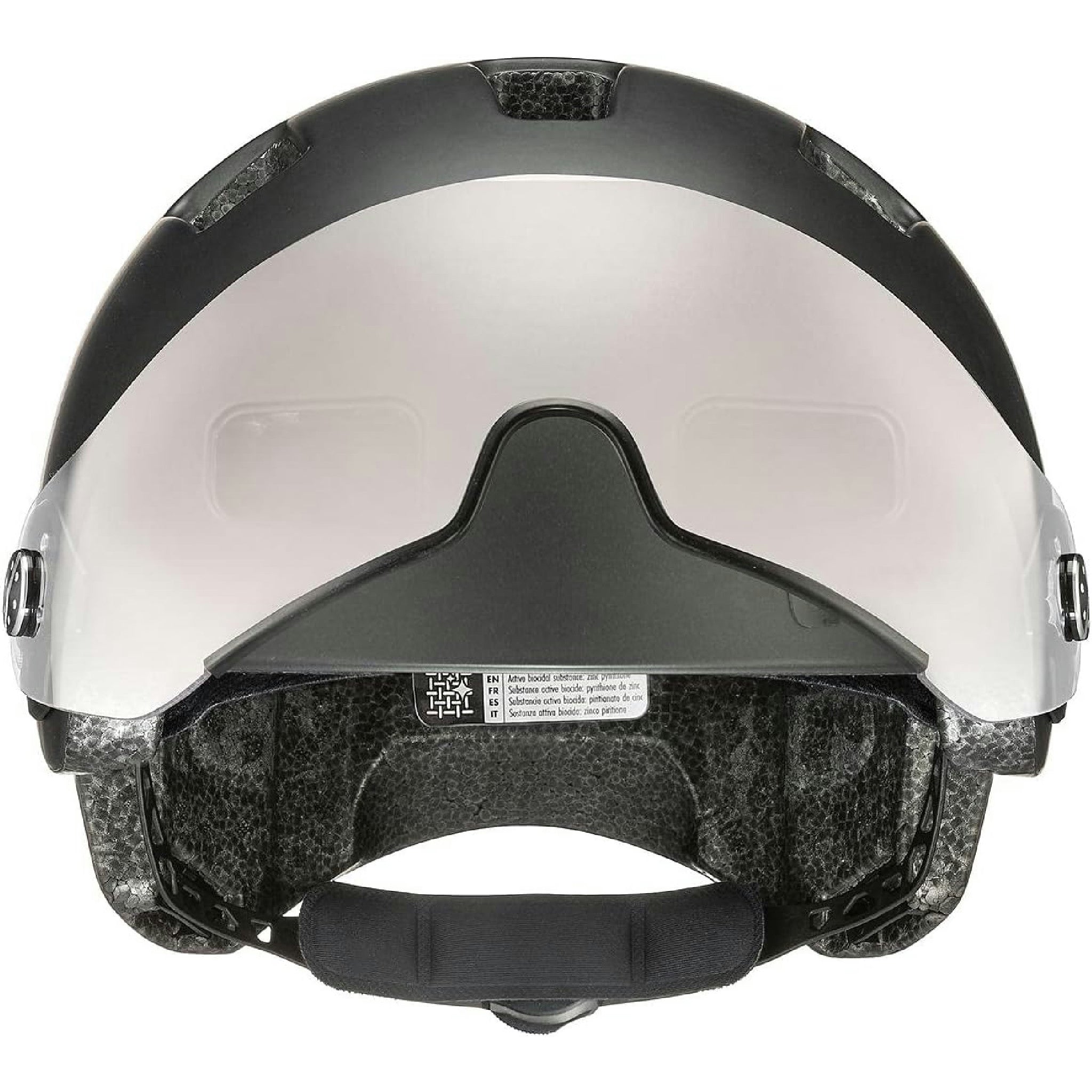 uvex rush visor - leichter City-Helm für Damen und Herren - mit Visier - inkl. LED-Licht - dark silver matt - 58-61 cm Hauptansicht