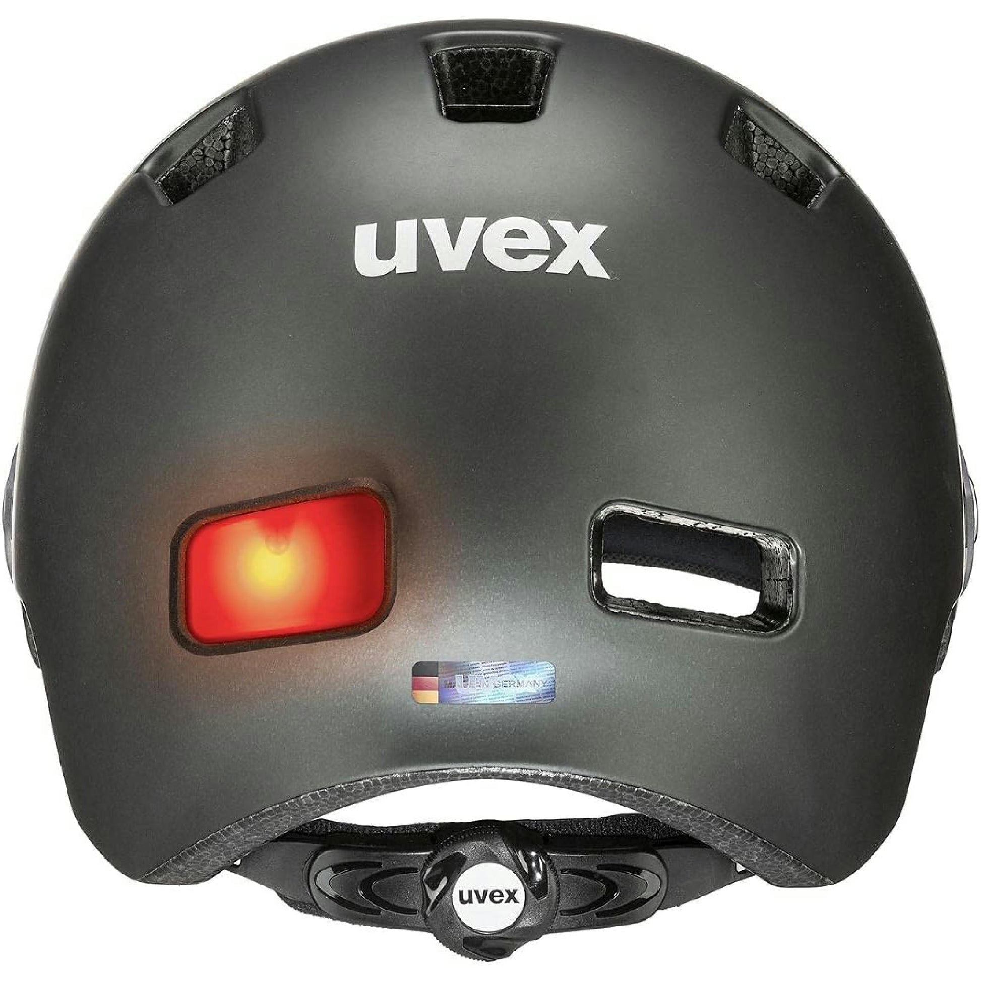 uvex rush visor - leichter City-Helm für Damen und Herren - mit Visier - inkl. LED-Licht - dark silver matt - 58-61 cm Hauptansicht