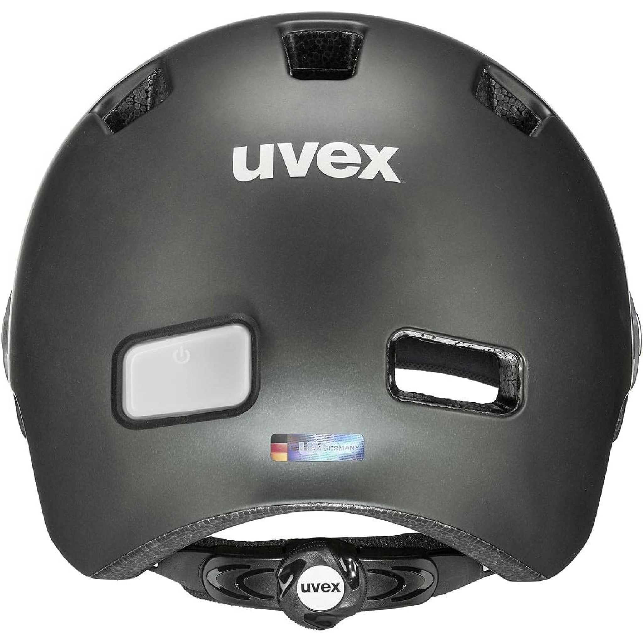 uvex rush visor - leichter City-Helm für Damen und Herren - mit Visier - inkl. LED-Licht - dark silver matt - 58-61 cm Hauptansicht