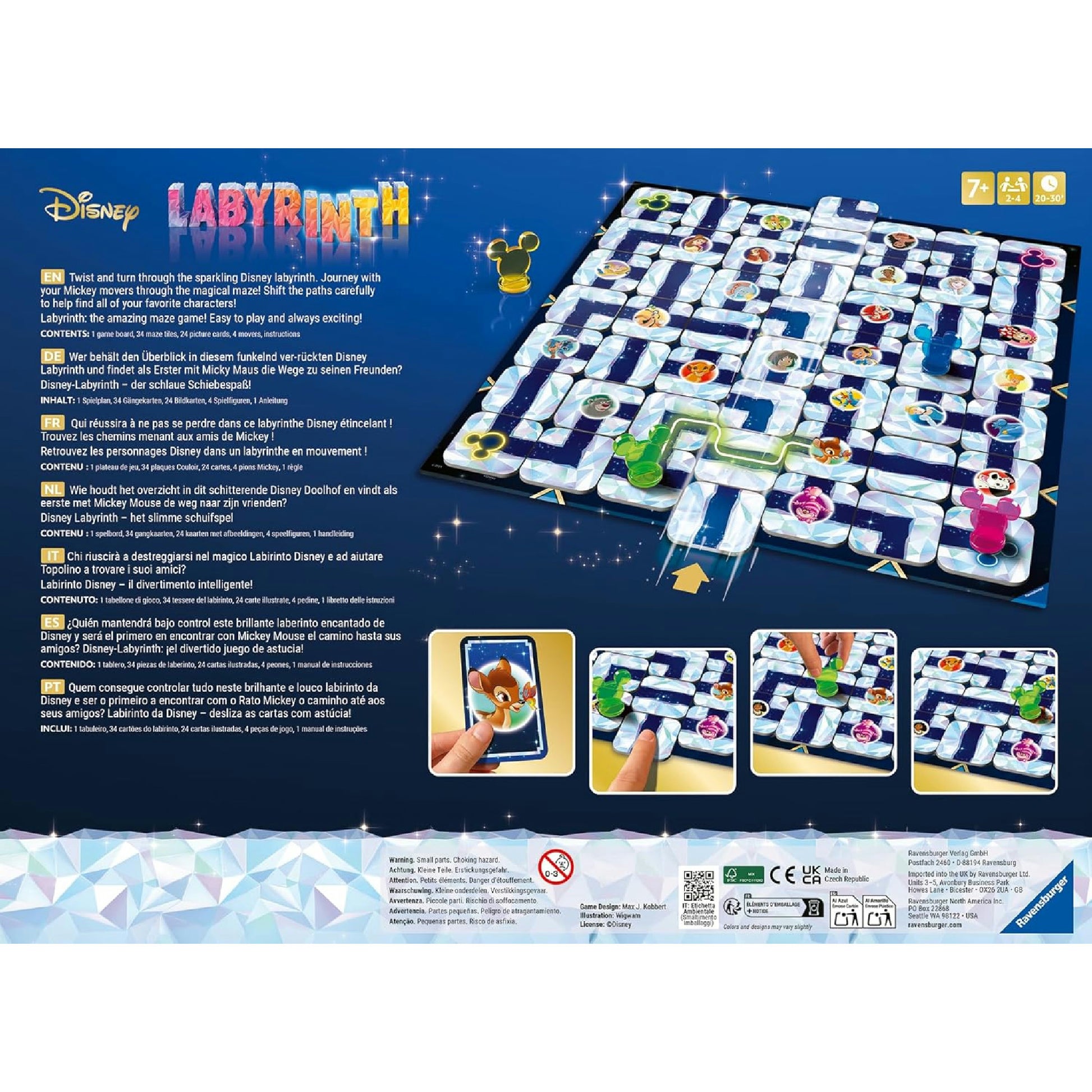 Ravensburger 27460 Labyrinth-Der Familienspiel-Klassiker für 2-4 Spieler ab 7 Jahren mit den bekanntesten Disney Charakteren Hauptansicht