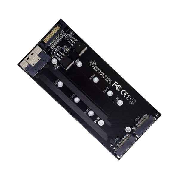 SYSTEM-S NVME M.2 Adapter 2x AHCI zu PCIE Express 3 4.0 Slimline SFF-8654 8X Raid Card