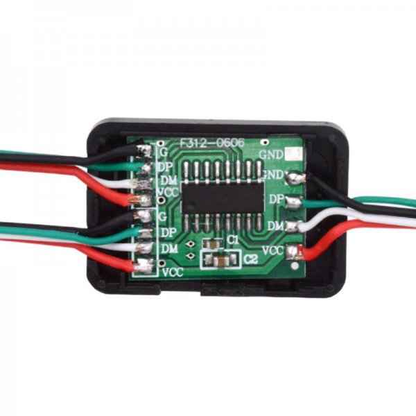 SYSTEM-S USB 2.0 PCBA Hub 1 zu 2 Splitter mit Hülle Leiterplatte Adapter in Schwarz