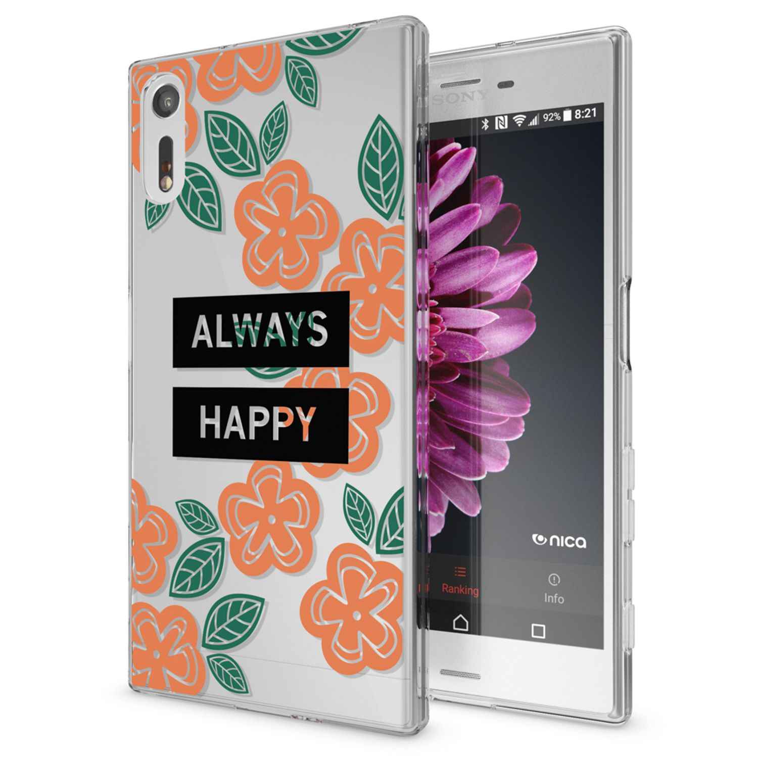 Sony Xperia XZ Handy Hülle von NALIA, Silikon TPU Motiv Case Cover Bumper Dünn