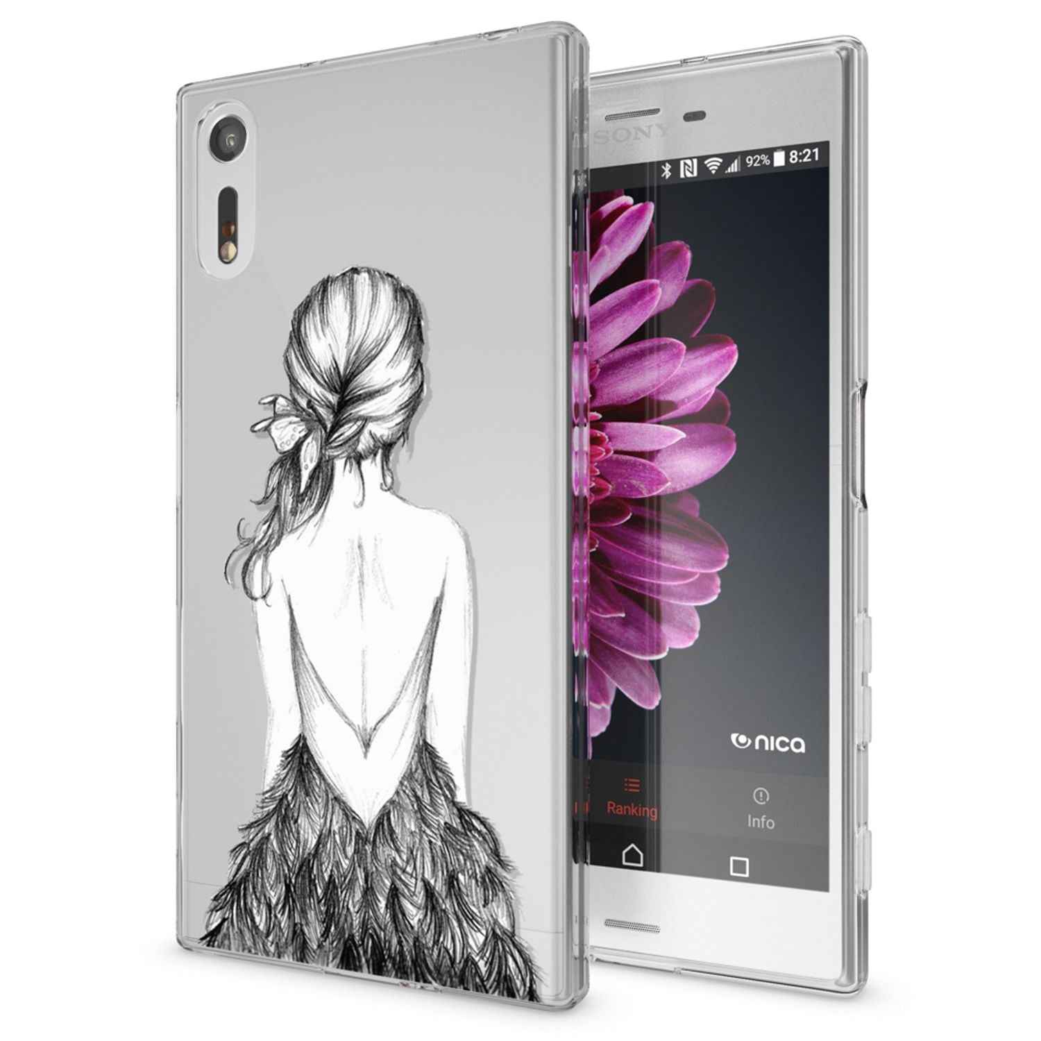 Sony Xperia XZ Handy Hülle von NALIA, Silikon TPU Motiv Case Cover Bumper Dünn