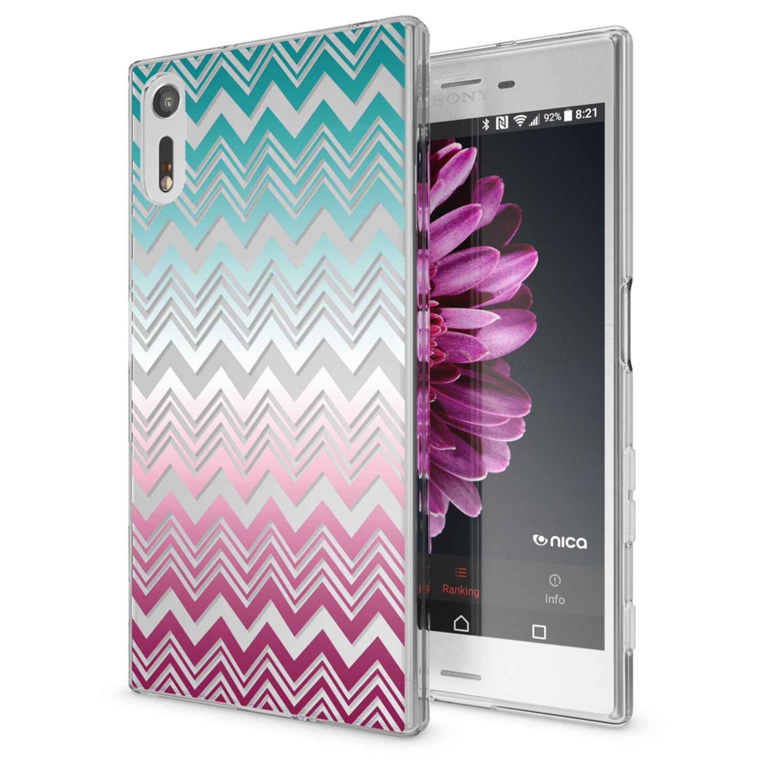 Sony Xperia XZ Handy Hülle von NALIA, Silikon TPU Motiv Case Cover Bumper Dünn