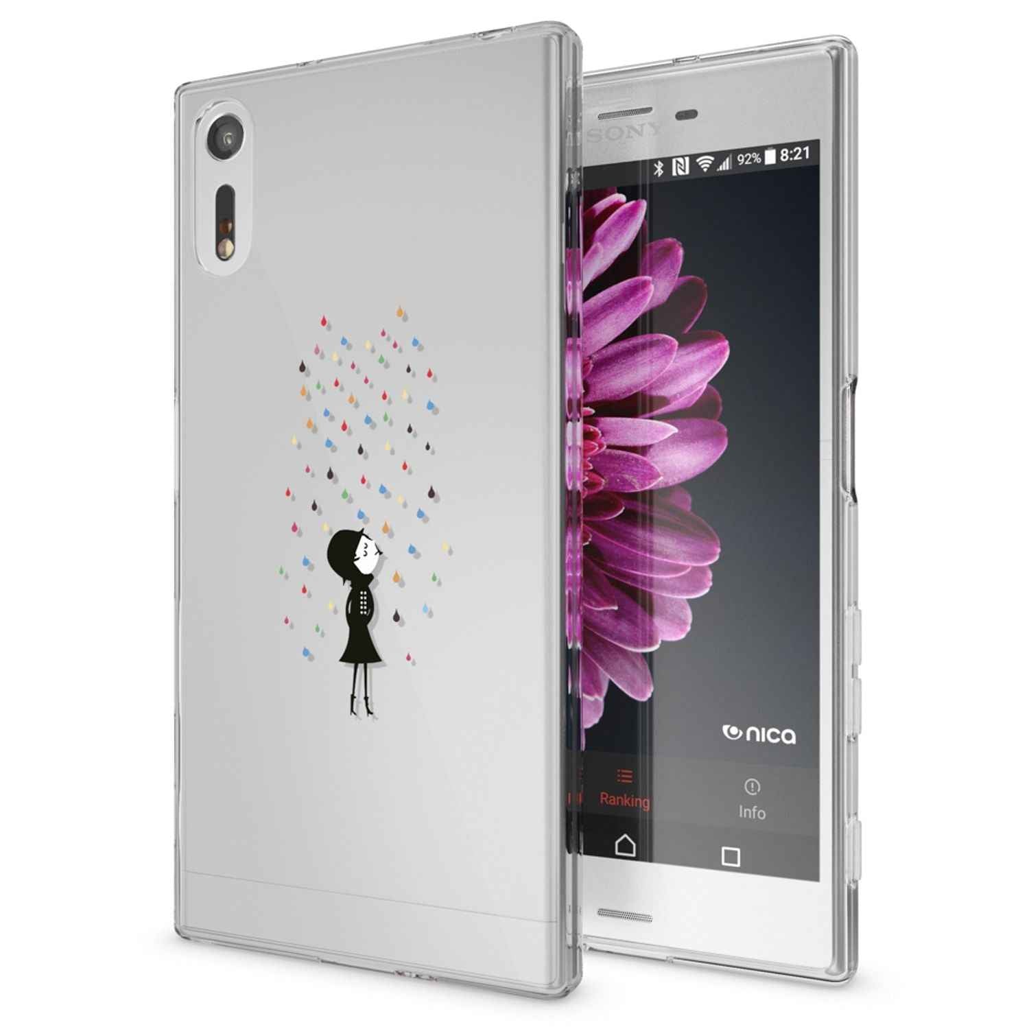 Sony Xperia XZ Handy Hülle von NALIA, Silikon TPU Motiv Case Cover Bumper Dünn