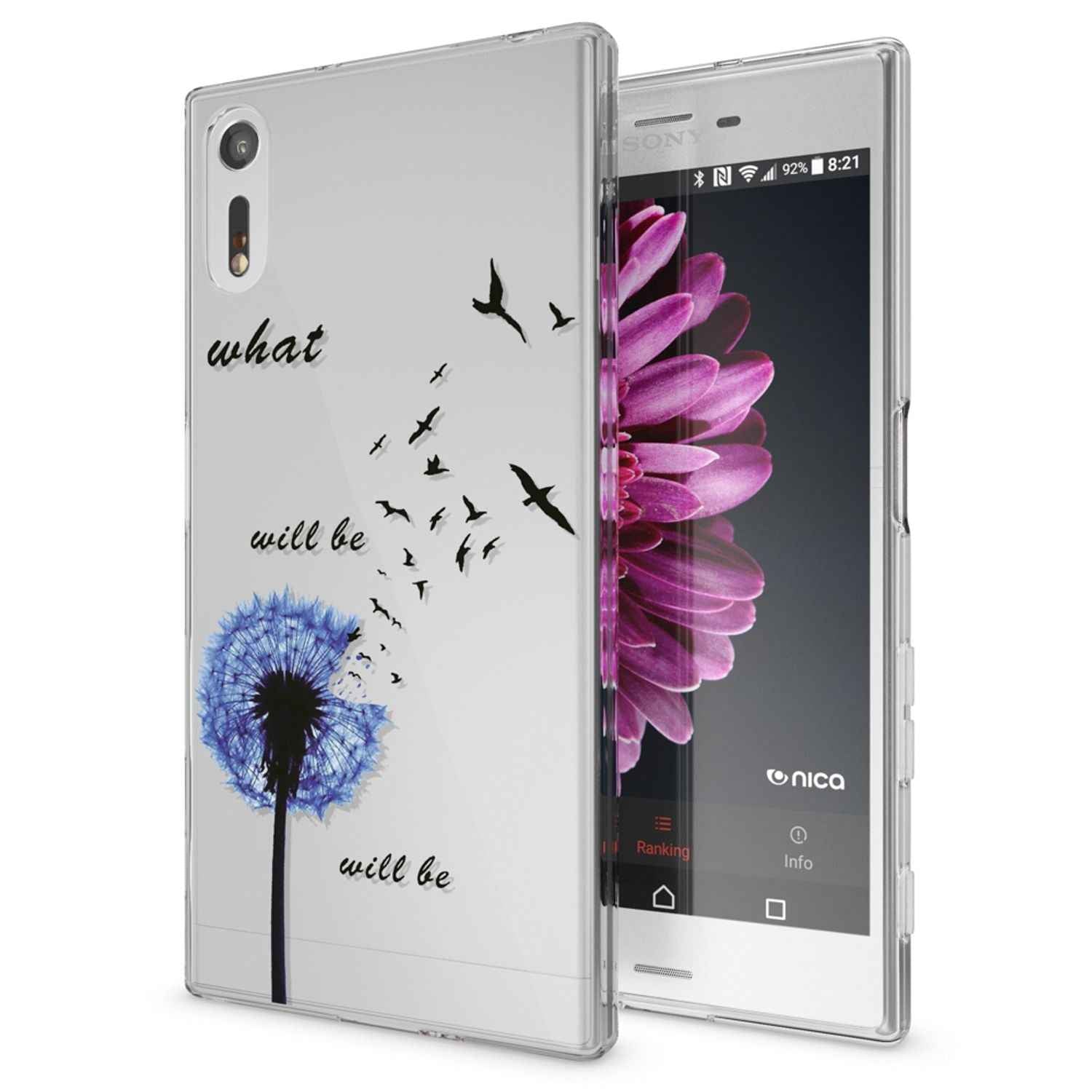 Sony Xperia XZ Handy Hülle von NALIA, Silikon TPU Motiv Case Cover Bumper Dünn