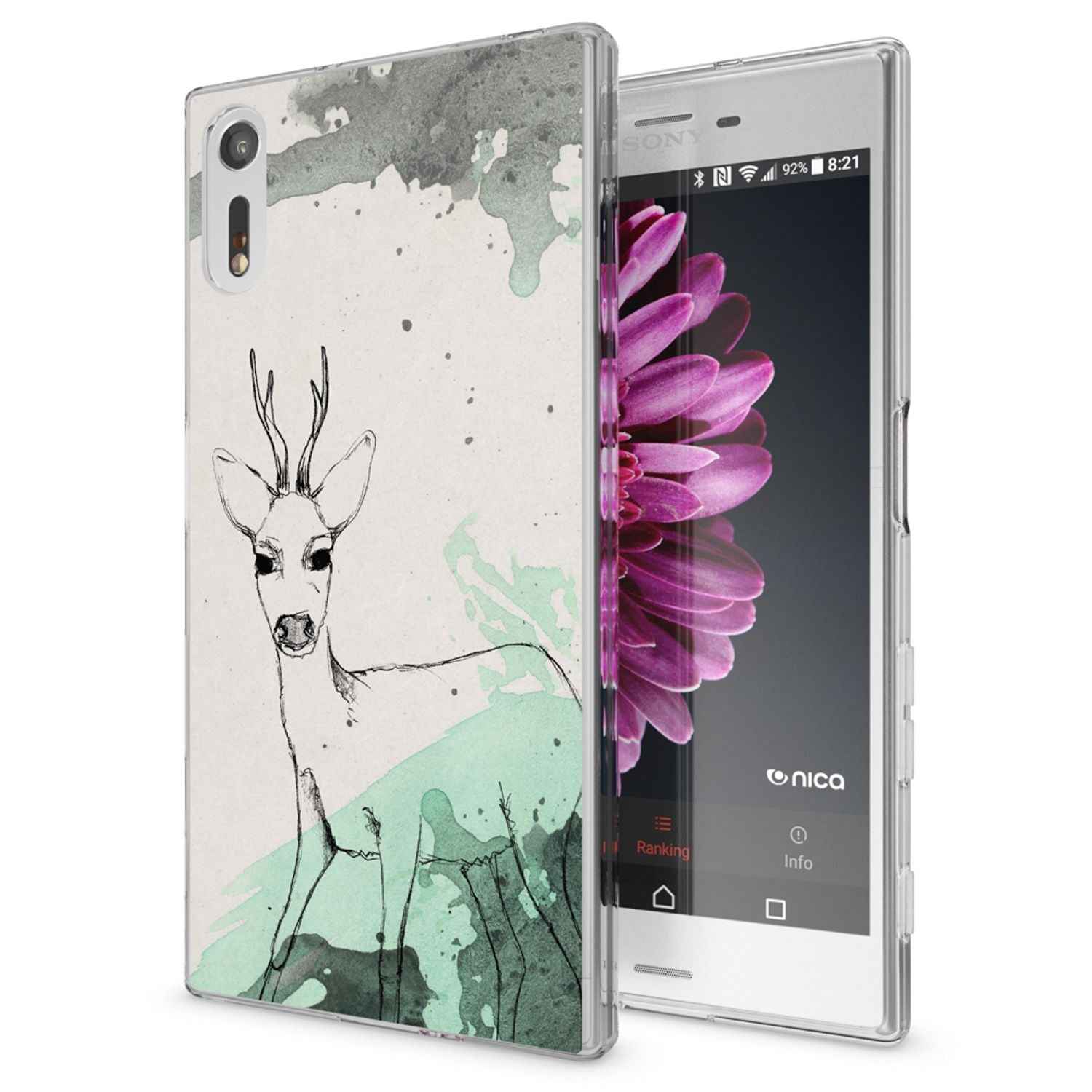 Sony Xperia XZ Handy Hülle von NALIA, Silikon TPU Motiv Case Cover Bumper Dünn