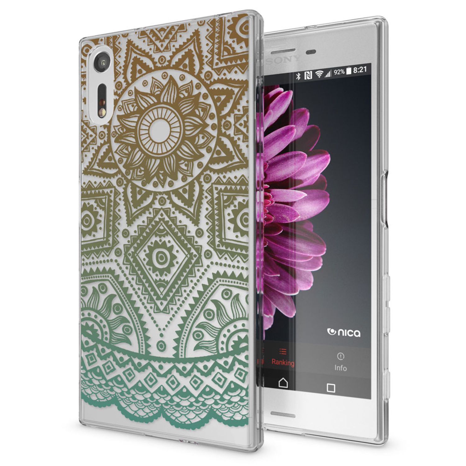 Handyhülle TPU Silikon transparent mehrfarbig für Sony Xperia XZ | NALIA Berlin