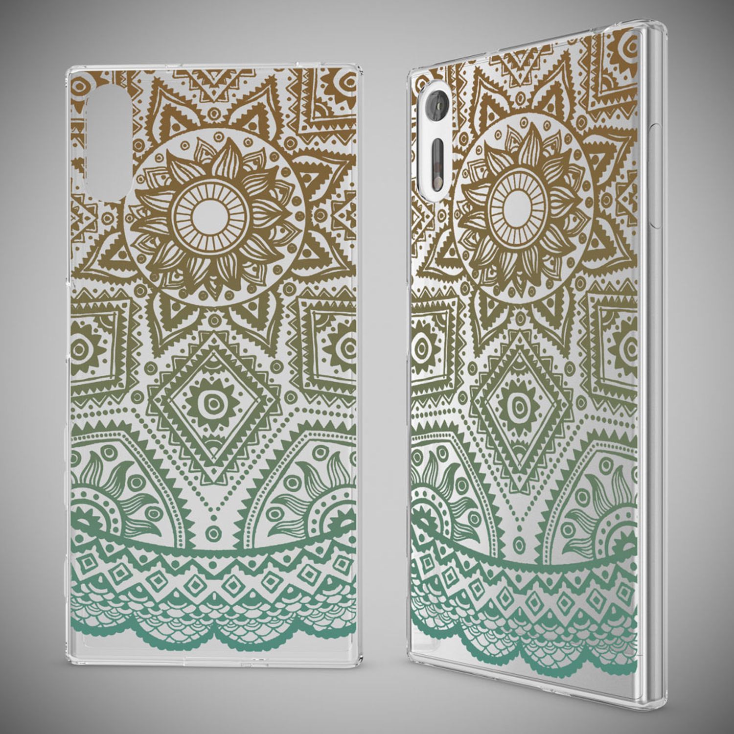 Handyhülle TPU Silikon transparent mehrfarbig für Sony Xperia XZ | NALIA Berlin