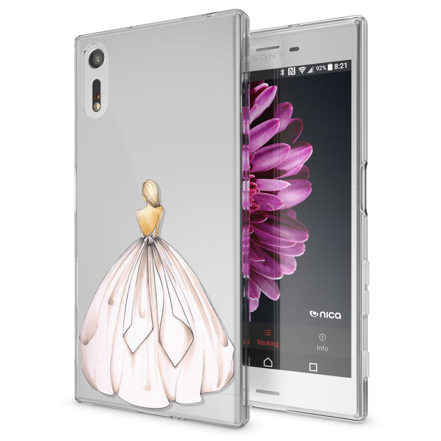 Handyhülle TPU Silikon transparent mehrfarbig für Sony Xperia XZ | NALIA Berlin