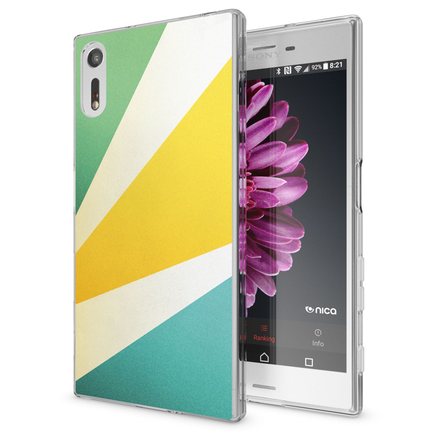 Handyhülle TPU Silikon transparent mehrfarbig für Sony Xperia XZ | NALIA Berlin