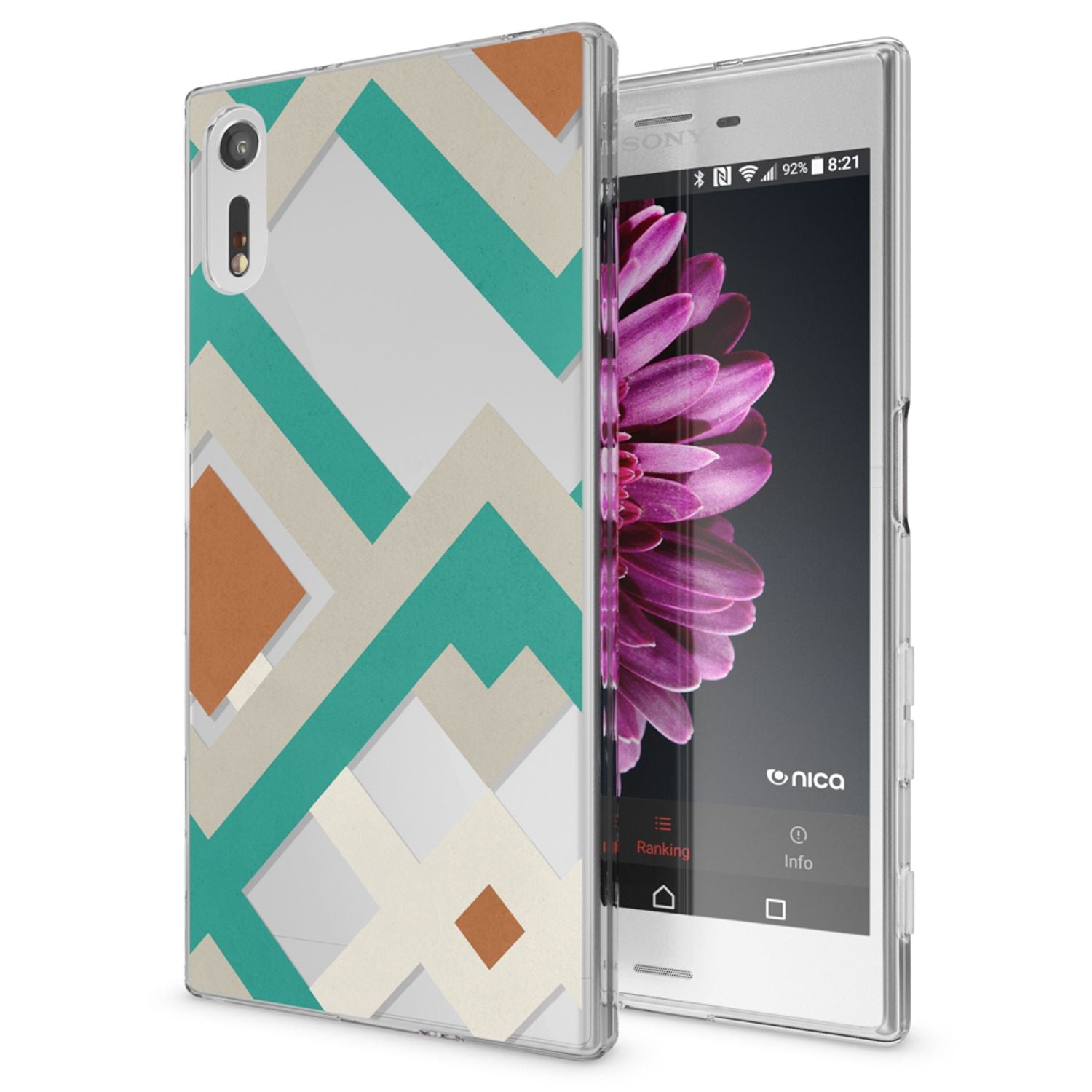 Handyhülle TPU Silikon transparent mehrfarbig für Sony Xperia XZ | NALIA Berlin