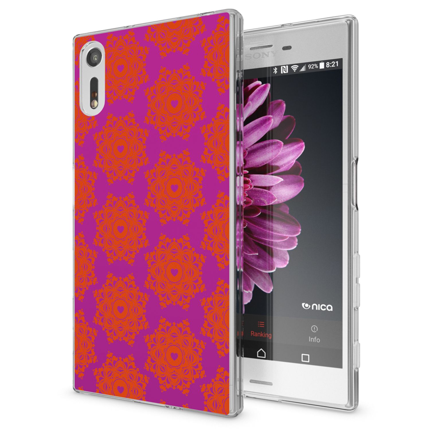 Handyhülle TPU Silikon transparent mehrfarbig für Sony Xperia XZ | NALIA Berlin