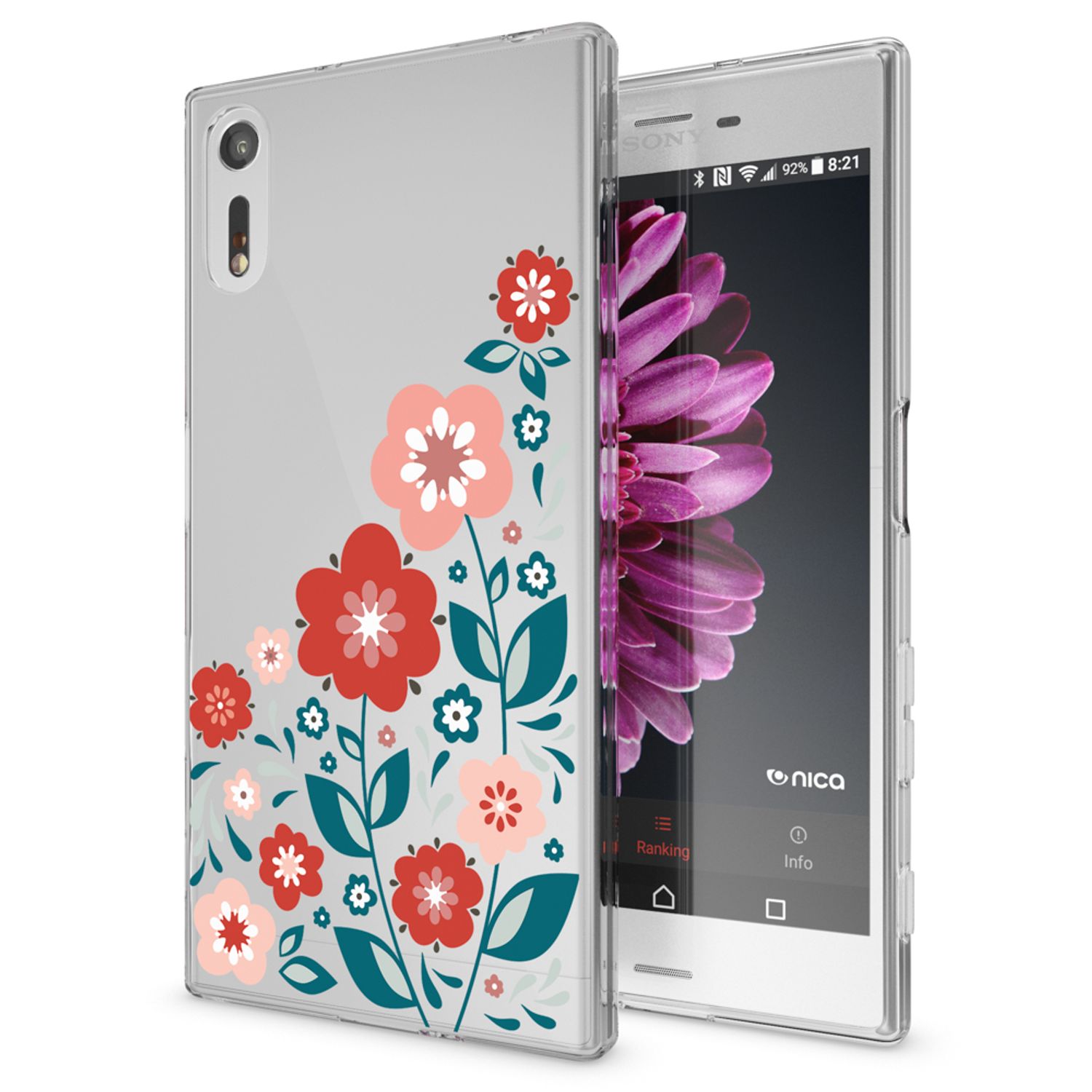 Handyhülle TPU Silikon transparent mehrfarbig für Sony Xperia XZ | NALIA Berlin